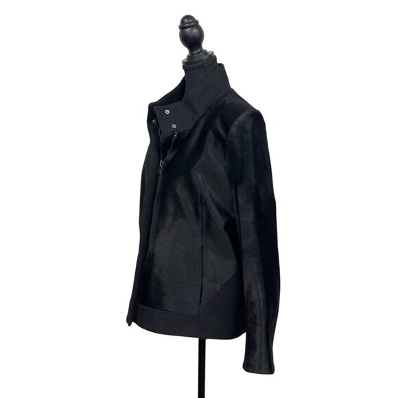 Helmut Lang Black Calf Hair & Wool Jacket | Size Medium - Picture 3 of 6